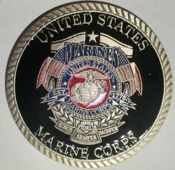 LOT.1 » AMERİKA DENİZ PİYADELERİ KORUMA KAPSÜLDE ÇİL MADALYON  28,8 GRAM