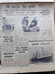 Cumhuriyet Gazetesi - 20 Mart 1948 - Avrupa Birliği Ve Türkiye Köşe Yazısı - Dışişleri Bakanı Necmettin Sadak'ın Batı Avrupa'daki Temaslarının Neticeleri Fotoğrafı - Marshall'ın Sovyetler Hakkında Yeni Nutku - Hitler'in Sesi İle Stalin'in Sesi Arasındaki Meşin Benzerlik - Amerika Tarafından Türkiye Ve Yunanistan'da Yardım - Amerikan Yardım Malzemesinin İlk Partisi Dün Geldi - Madam Curie Amerika'da Tevkif Edildi - Amerika Filistin'in Taksiminden Vazgeçti - Amerika'dan 50 Ticaret Gemisi Alınacak - Goebbels'in Hatıraları Yazı Dizisi - Muammer Karaca Hangisi Büyük Operet - Beyaz Kamelya Filmi Bugün Atlas Sinemasında -  Basın Balosu Bu Gece Verilecek - Perihan Altındağ Sözeri Ve Suzan Yakar Borsa Kıraathanesinde - Huzur Yazan Ahmet Hamdi Tanpınar Yazı Dizisi - Acele Mükaleme Yazan Burhan Felek Köşe - 1948 Hillman Minx Otomobilleri - Bugünkü Radyo Programı - Bulmaca - Limanımıza Gelen Ve Giden Vapurlar - Moda Deniz Kulübü - Demokrat Parti Afyon Toplantısını Tertip Eseri Addediyor