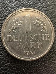 Almanya 1 Mark, 1981 Darphane işareti 