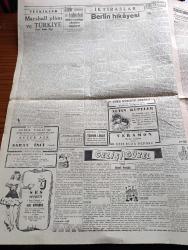 Cumhuriyet Gazetesi - 30 Eylül 1948 - Amerika Akdeniz Birliğine Muarız Değildir Yazan Abidin Daver Köşe Yazısı - Amerika'nın Batı Avrupa'ya Askeri Yardım Planı - Bağımsızların Seçim Mücadelesi Başladı - Abaza Basri'nin Muhakemesi Başlıyor - Batılı Devletler Konseye Dün Resmen Başvurdular -  Solcu Hocaların Duruşması - Sanıklardan Behice Boran Mahkemede Fotoğraf - İsmet İnönü Trakya'ya Gidiyor - Süvari Ekibimiz Ankara'da Törenle Karşılandı - Bakımsız Kalan Bir Cennet Köşesi Aband - Marshall Planı Ve Türkiye Yazan Osman Okyar - Büyük Aşk Saray Ve İnci Sinemasında - Dar Yol Yazan Peride Celal Yazı Dizisi - Mıntakavi Anlaşma Yazan Ömer Rıza Doğrul Köşe Yazısı - Doğru İse Yazan Burhan Felek Köşe Yazısı - Küçük Hikaye Kegam Karabet Nişaburyan Efendi Yazan Fahri Celal - Safiye Ayla Hamiyet Yüceses Şerif İçli Tepebaşı Bahçesinde - İstiklal Lisesi - Anadolu Lisesi - Şişli Terakki Lisesi - Avusturya Lisesi Ve Ticaret Okulu -  Seiberling Lastikleri - Frigidaire Buzdolabı - Bugünkü Radyo Programı