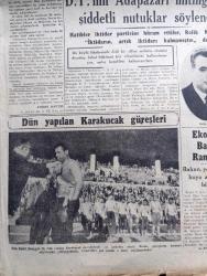 Cumhuriyet Gazetesi - 4 Ekim 1948 - Zararlı Bir Siparişin Hazin İtirafı Yazan Abidin Daver Köşe - Peyklerde Komünistler Birbirini Temizliyorlar - Tito Yugoslav Halkına Radyo İle Hitap Ediyor Fotoğraf - Demokrat Parti'nin Adapazarı Mitinginde Şiddetli Nutuklar Söylendi - Dün İnönü Stadında İlk Defa Yapılan Karakucak Güreşleri - Ekonomi Bakanı Cavit Ekin Ramanda - Şehir Orkestrasının Şefi Cemal Reşit Bu Yılki Musiki Hareketlerini Anlatıyor - Mercan Yokuşunda 30 Senedir İstimlak Bekleyen Dükkanlar - Pamukkale Yazan İsmail Habib Sevük - Marshall Planında Türkiye'nin Payı Yazan Doktor Nizamettin Sav - Dar Yol Yazan Peride Celal Yazı Dizisi - Yüce Divan Kararını Yarın Verecek - Moskova'da Kordiplomatiğe Karşı Tedbir - Futbol Kulüpleri Kontrola Hazır - 1948 1949 Yunus Nadi Mükafatı Atatürk'e Ait Bir Hatıra - Sanatkar Hüseyin Mat Gecesi Şehzadebaşı Turan Sinema Tiyatrosunda - Bugünkü Radyo Programı