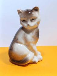 P94----AVRUPA ÜRETİMİ ANTİKA KEDİ PORSELEN BİBLO