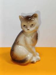 P94----AVRUPA ÜRETİMİ ANTİKA KEDİ PORSELEN BİBLO
