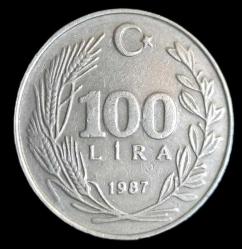 1987 100 Lira Büyük 11g