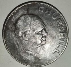 İNGİLTERE  1965  5 ŞİLİN HATIRA Winston Churchill Anıtı  28,28 GRAM  38,7 MM  PARADA HAFİF KARARMA VAR HALİYLE