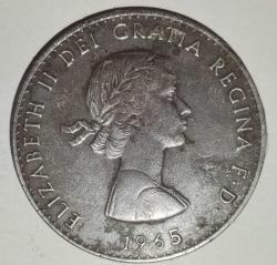 İNGİLTERE  1965  5 ŞİLİN HATIRA Winston Churchill Anıtı  28,28 GRAM  38,7 MM  PARADA HAFİF KARARMA VAR HALİYLE