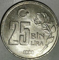 TÜRKİYE 1998  25 BİN LİRA