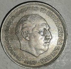 İSPANYA 1957    25  PESETA