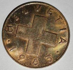 İSVİÇRE 1963   1 RAPPEN