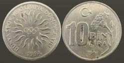 10 Bin Lira 1994 Dünya Spor Ve Olimpik Düşünce Yılı