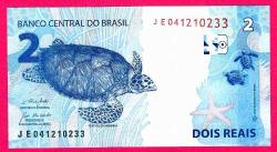 BRAZIL 2 Reais 2010 p252f, UNC ÇİL