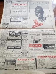 Cumhuriyet Gazetesi - 9 Ocak 1950 - Çin'deki Realite Karşısında Yazan Abidin Daver Köşe Yazısı - Asya Komünizme Karşı Tedbirler Alınıyor - Colombo Konferansı - Ticaret Filomuza Dair Gerilen Sözlü Soru - Moskova'da 3 Yıl Yazan Bedell Smith Yazı Dizisi - Rusya'yı İdare Edenler Bunların Başında Stalin'den Sonra Malenkov Geliyor - Fenerbahçe Vefa'yı Yendi Fotoğraf - Verem Savaşımızda Propagandanın Rolü Yazan Doktor Kemal Saraçoğlu - Einstein'ın Teorisi Anlaşılamadı - Sapa Yol Yazan Concordia Merrel - Sinema Artisti Tyrone Power İle Eşini Soydular - Fenerbahçe B Takımı Gol Rekoru Kırdı Fenerbahçe Şişliyi 18 0 Yendi - Galatasaray Beyoğlunu 4 2 Yendi - Ankara'da Bir Komiser Geldi Ve Küçük Tiyatronun İkinci Yıldönümü Yazan Lütfi Ay - Ölüme Doğru Yazan Agatha Christie Yazı Dizisi - 1949 un En Mühim Keşif Ve İcatları - Yeni Bulunan Radyo Teleskop Fotoğraf - 1949 1950 Yunus Nadi Mükafatı Bir Yurt Yazısı Bilecik - Çapamarka Çorbalık - Bugünkü Radyo Programı - Bulmaca - Muammer Karaca Opereti