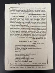 24 OCAK 2003 - TAKVİM YAPRAĞI - DOĞUM GÜNÜ HEDİYESİ - BÜYÜK SAATLİ MAARİF TAKVİMİ - UĞUR MUMCU - GAZİ MUSTAFA KEMAL ATATÜRK - UĞUR MUMCU SUİKAST SONUCU ÖLDÜ - PROF. DR. AYSEL ÇELİKEL - HÜSEYİN DENİZ