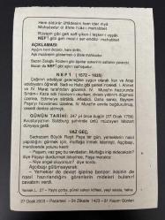 27 OCAK 2003 - TAKVİM YAPRAĞI - DOĞUM GÜNÜ HEDİYESİ - BÜYÜK SAATLİ MAARİF TAKVİMİ - NEF'İ - NEF'İ NİN İDAMI - MOZART DÜNYAYA GELDİ - VAZ GEÇ