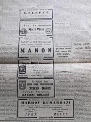 Cumhuriyet Gazetesi - 14 Ocak 1950 - Mısır'daki Seçimin Neticeleri Köşe Yazısı - Sovyet Rusya Kanlı Bir Temizlik Arifesinde - Seçim Tasarısının Mühim Bir Maddesi - Bütün Yurdu Şiddetli Bir Soğuk Dalgası Kapladı - Dün Bir İngiliz Denizaltısı Battı - Moskova'da 3 Yıl Yazan Bedell Smith Yazı Dizisi - İstanbul Valisi Fahrettin Kerim Gökay'ın Radyodaki Konuşması - Taksim'de Opera Binasının İnşaatı Durdurulmayacak - Zeynep Kamil Hastanesi'nin Bir Yıllık Faaliyeti - 100. Doğum Yıldönümünde Bizler Ve Pierre Loti Yazan A. Adnan Adıvar - Sapa Yol Yazan Concordia Merrel Yazı Dizisi - Sabahattin Ali'yi Öldürmekten Sanık Ali Ertekin'in Davası - Ölüme Doğru Yazan Agatha Christie Yazı Dizisi - Lig Maçları Tehir Edildi - Galatasaray Fenerbahçe Basketbol Maçı - Manon Saray Ve İnci Sinemasında - Şehir Dram Tiyatrosunda Tebeşir Dairesi - Gripin - Bulmaca - Bugünkü Radyo Programı - Citroen Araba - Siera Radyoları - Arı Unları - Muammer Karaca Opereti Sizin Sokak Bugün Maksimde