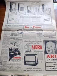 Cumhuriyet Gazetesi - 14 Ocak 1950 - Mısır'daki Seçimin Neticeleri Köşe Yazısı - Sovyet Rusya Kanlı Bir Temizlik Arifesinde - Seçim Tasarısının Mühim Bir Maddesi - Bütün Yurdu Şiddetli Bir Soğuk Dalgası Kapladı - Dün Bir İngiliz Denizaltısı Battı - Moskova'da 3 Yıl Yazan Bedell Smith Yazı Dizisi - İstanbul Valisi Fahrettin Kerim Gökay'ın Radyodaki Konuşması - Taksim'de Opera Binasının İnşaatı Durdurulmayacak - Zeynep Kamil Hastanesi'nin Bir Yıllık Faaliyeti - 100. Doğum Yıldönümünde Bizler Ve Pierre Loti Yazan A. Adnan Adıvar - Sapa Yol Yazan Concordia Merrel Yazı Dizisi - Sabahattin Ali'yi Öldürmekten Sanık Ali Ertekin'in Davası - Ölüme Doğru Yazan Agatha Christie Yazı Dizisi - Lig Maçları Tehir Edildi - Galatasaray Fenerbahçe Basketbol Maçı - Manon Saray Ve İnci Sinemasında - Şehir Dram Tiyatrosunda Tebeşir Dairesi - Gripin - Bulmaca - Bugünkü Radyo Programı - Citroen Araba - Siera Radyoları - Arı Unları - Muammer Karaca Opereti Sizin Sokak Bugün Maksimde