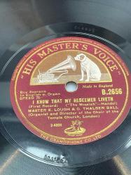 78 DEVİR TAŞ PLAK  HIS MASTER'S VOICE   A - I KNOW THAT MY REDEEMER LIVETH   B -  I KNOW THAT MY REDEEMER LIVETH