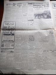 Cumhuriyet Gazetesi - 26 Eylül 1950 - Köşe Kapmaca Yazan Nadir Nadi Köşe Yazısı - Celal Bayar Ve Adnan Menderes'in Kömür Havzasında Dünkü Tetkikleri - İçişleri Bakanı Rükneddin Nasuhioğlu Ve İskan Müdürü Yekta Aytan Edirne'de - Edirne'ye Gelen Göçmenler Ve Acıklı Bir Levha Kırık Bebek Fotoğraf - Dean Achesonun Barış Planını Destekliyoruz - Göçmenleri İyi Karşılıyamıyoruz - Giritte Zelzele - Kore'de Nihai Zafere Doğru - Atlantiği Geçen İlk Tepkili Uçak Fotoğraf - Komintern'in İçyüzü Yazan Castro Delgado Yazı Dizisi - 9. Milletlerarası Tarih Kongresi Yazan Hasan Ali Yücel - Otel Lokanta Ve Gazinocular Sendikası Kuruluyor - Karanlık Oda Yazan Peride Celal Yazı Dizisi -  İvonne De Carlo Tarafından Yaratılan Aşk Melikesi Sümer Sinemasında - Hep O Masal Yazan Kemal Ragıp Enson Yazı Dizisi - Galatasaray Takımı Dün Londra'dan Döndü - Hamiyet Yüceses Ahmet Üstün Bu Gece Suadiye Plaj Gazinosunda - Siemens Alman Radyoları - Dentol Diş Macunu - Volvo Kamyonları - Puro Tuvalet Sabunu