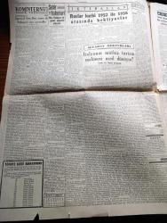 Cumhuriyet Gazetesi - 21 Eylül 1950 - Türk Bulgar Sınırında İmzalanan Protokol - Birleşmiş Milletler Genel Kurulunda Rus Ve Amerikan Teklifleri - Barışseverler Derneğinin Tevkif Edilen Azaları Mahkemeye Götürülürken Fotoğraf - Kore'ye Yeni Bir İhraç Daha Yapıldı - Süreyya İlmen'in İşçilere Yaptığı Büyük Bağış Fotoğraf - Galatasaray'ın Londra'da Yaptığı Dördüncü Maçın Tafsilatı - Galatasaraylılar  Coventry Şehri Vali Ve Belediye Reisiyle Bir Arada Fotoğraf - Tevfik Rüştü Aras Amerika'ya Hareket Etti - İspanyol Komünist Partisi Moskova Temsilcisinin İfşaatı Komintern'in İçyüzü Yazan Castro Delgado Yazı Dizisi - Yeni Ses Tiyatrosu Bu Akşam Açılacak - Karanlık Oda Yazan Peride Celal Yazı Dizisi - Radyoda Temsil Yazan Burhan Felek Köşe Yazısı - Profesör Nimbüs'ün Maceraları Karikatür - İzmir Fuarı Dün Gece Kapandı - Tito Dünya Bankası Direktörüne Ziyafet Verdi - Soysuz Filmi İpek Sinemasında - Hep O Masal Yazan Kemal Ragıp Enson Yazı Dizisi - Dün Yapılan Tenis Karşılaşmaları
