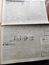 Cumhuriyet Gazetesi - 21 Eylül 1950 - Türk Bulgar Sınırında İmzalanan Protokol - Birleşmiş Milletler Genel Kurulunda Rus Ve Amerikan Teklifleri - Barışseverler Derneğinin Tevkif Edilen Azaları Mahkemeye Götürülürken Fotoğraf - Kore'ye Yeni Bir İhraç Daha Yapıldı - Süreyya İlmen'in İşçilere Yaptığı Büyük Bağış Fotoğraf - Galatasaray'ın Londra'da Yaptığı Dördüncü Maçın Tafsilatı - Galatasaraylılar  Coventry Şehri Vali Ve Belediye Reisiyle Bir Arada Fotoğraf - Tevfik Rüştü Aras Amerika'ya Hareket Etti - İspanyol Komünist Partisi Moskova Temsilcisinin İfşaatı Komintern'in İçyüzü Yazan Castro Delgado Yazı Dizisi - Yeni Ses Tiyatrosu Bu Akşam Açılacak - Karanlık Oda Yazan Peride Celal Yazı Dizisi - Radyoda Temsil Yazan Burhan Felek Köşe Yazısı - Profesör Nimbüs'ün Maceraları Karikatür - İzmir Fuarı Dün Gece Kapandı - Tito Dünya Bankası Direktörüne Ziyafet Verdi - Soysuz Filmi İpek Sinemasında - Hep O Masal Yazan Kemal Ragıp Enson Yazı Dizisi - Dün Yapılan Tenis Karşılaşmaları