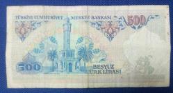 BEŞYÜZ (500) TÜRK LİRASI KAĞIT PARA EO4783678 14 OCAK 1970 BASIMI