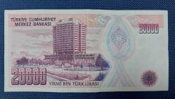 YİRMİ BİN (20000) TÜRK LİRASI KAĞIT PARA  F 22 042018