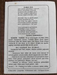 19 MART 2003 - TAKVİM YAPRAĞI - DOĞUM GÜNÜ HEDİYESİ - BÜYÜK SAATLİ MAARİF TAKVİMİ - NACİ KASIM - GÜLTEKİN SAMANOĞLU - ÇOCUK HASTALIKLARI UZMANI PROF. BESİM ÖMER AKALIN VEFAT ETTİ - BU KADAR DA OLMAZ