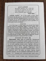 4 NİSAN 2003 - TAKVİM YAPRAĞI - DOĞUM GÜNÜ HEDİYESİ - BÜYÜK SAATLİ MAARİF TAKVİMİ - BOILEAU - CEMAL OĞUZ - NATO - NİSAN AYINDA; BAHÇIVANLIK
