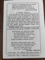 13 NİSAN 2003 - TAKVİM YAPRAĞI - DOĞUM GÜNÜ HEDİYESİ - BÜYÜK SAATLİ MAARİF TAKVİMİ - ATATÜRK - 31 MART VAKASI - LA FONTAINE'İN VEFATI - LA FONTAINE-ORHAN VELİ