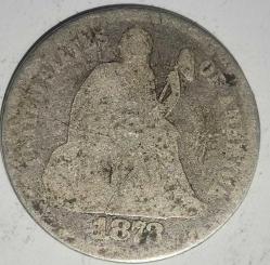 LOT.1 » AMERİKA  1873 1 DIME GÜMÜŞ Oturan Liberty Dime