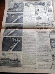 Cumhuriyet Gazetesi - 7 Ağustos 1952 - Bir Çift Söz De Benden Yazan Nadir Nadi Köşe Yazısı - Ortadoğu Kurucuları Arasında Konferans - Celal Bayar Dün Amerikan Filosu İle Hareket Etti - İran'da Müfrit Din Liderlerinden Akşamı Parlamento Başkanı Oldu - Yeni Hakimler Kanunu Hazırlandı - Son Olimpiyat Kafilemiz Dün Gece Helsinki'den Döndü Fotoğraf - İstanbul'un İcra Daireleri Reisliğine Tahsin Okur Tayin Olundu - Hayvan Çiftliği Yazan George Orwel Yazı Dizisi - Ruh Gurbetinde Yazan Kerime Nadir Yazı Dizisi - Fetih Yılı Kutlama Programı Hazırlandı - Dünyanın En Lüks Uçağı Kral İbnisuud İçin Hazırlanıyor - Medrano Sirki - Yeşil Ayna Yazan Hugh Walpole Yazı Dizisi - Bulmaca - Prodent Diş Macunu - Everest Tepesinin En Yüksek Noktasına Gene Çıkılamadı - Adnan Menderes - Celal Bayar'ın Manevralara Hareketinden Fotoğraflar - İzmir'e Gelen Yunan Seyyahları - Steyr Kamyon - Seiberling Lastikleri - Burla Biraderler - Sinire Çarpıntıya Baygınlığa Nevrol Cemal