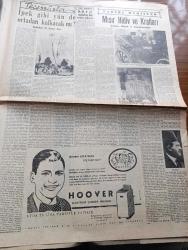 Cumhuriyet Gazetesi - 30 Temmuz 1952 - İran Parlamentosunda Amerika Aleyhdarlığı - Celal Bayar Ankara'ya Gitti - Rüyam Kotrası Floryadan Moda Koyuna Giderken Fotoğraf - Cumhurbaşkanı Celal Bayar Haşim Mardin'e Kupa Verirken Fotoğraf - Sabık Mısır Kralı Faruk Napoliye Dün Ağlayarak Çıktı - Maraton Galibi Zatopek Stada Girerken Fotoğraf - Kore 3. Değiştirme Birliğimiz Bugün Gidiyor Fotoğraf - Rüyam Atlantiği Nasıl Geçti Yazan Vedad Abud Yazı Dizisi - Hayvan Çiftliği Yazan George Orwel Yazı Dizisi - Hac Seferleri Ve Suudi Arabistan'da Çıkan Veba Yazan Doktor Razı Maner - Ruh Gurbetinde Yazan Kerime Nadir Yazı Dizisi - Yargıtay Falih Rıfkı Atay Hakkındaki Davayı Yeniden Bozdu - Olimpiyatlarda Amerika 29 Madalya İle Başta Gidiyor - Vefa Kulübünün Tertip Ettiği Futbol Turnuvası Pazara Başlıyor - Kodak Film - Radyolin Diş Macunu - Mısır Hidiv Ve Kralları Yazan Haluk Y. Şahsuvaroğlu - 35. Sanat Yılı Münasebetiyle Mahmud Moralı İle Bir Mülakat - Kraliçe Elizabeth'in Yeni Bir Resmi