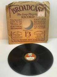 78 DEVİR TAŞ PLAK BROADCAST  ELECTICALLY   RECORDED. THE LONG PLAYING RECORD . A - SMILIN' THROUGH  B - LOVE'S OLD SWEET SONG