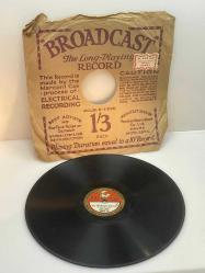 78 DEVİR TAŞ PLAK BROADCAST  ELECTICALLY   RECORDED. THE LONG PLAYING RECORD A- THE VOLUNTEER ORGANIST B- The Miner's Dream of Home