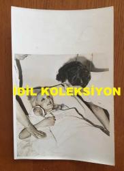 ŞARKICI NECO'NUN ORİJİNAL 2'Lİ FOTOĞRAF SETİ 18 x 12 cm EBADINDA - NECO ve EŞİ OYA GERMEN ÇİFTİ YENİ DOĞAN BEBEKLERİ NUR ZEYNEP'LE BİRLİKTE, 1978