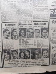 Cumhuriyet Gazetesi - 17 Ağustos 1952 - Onun İzinde Yazan Nadir Nadi Köşe Yazısı - Celal Bayar Amerikan Ordu Bakanı Frank Pace'i Kabul Etti Fotoğraf - Adnan Menderes - Arap İsrail İhtilafı - Nuh'un Gemisi Niçin Bulunamadı Yaşar Kemal Bildiriyor - Kıymetli Sanatkarımız Nurullah Şevket Taşkıran'ı Kaybettik - Sabık Mısır Kralı Faruğun Halifeliği - Üniversite Rektörü Kazım İsmail Gürkan'ın Beyanatı - Müsabakaya Girecek Güzellerin Napoli'de Çekilen İlk Resimleri - Hamiyet Yüceses Ve İsmail Dümbüllü Beşiktaş Bahçesinde - Bankacılar Sendika Kuruyor - Kara Çarşaf Ve Şeffaf Mayo Yazan Doçent Doktor Nurullah Kunter - Peron'lar Cehennemi Yazan Doktor Alberto Caride Yazı Dizisi - Ruh Gurbetinde Yazan Kerime Nadir Yazı Dizisi - 175 İlim Adamı Ankara Vapuruyla İstanbula Geliyor - Güreş Federasyonunun Bilmediğimiz Tarafları Yazan Burhan Felek Köşe - Moda Deniz Kulübünün Yaz Tenis Turnuvası - Haftalık Radyo Programı - Müzeyyen Senar Hacer Buluş Saime Sinan Abdullah Yüce Ferdi Tayfur Ve Sabite Tur Foto