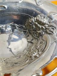 M9----GÜMÜŞ RENGİ KAPLAMA KADIN YÜZÜ DESENLİ ESKİ ŞEKERLİK