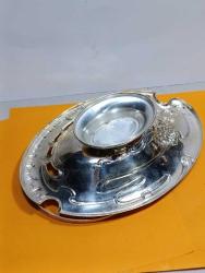 M9----GÜMÜŞ RENGİ KAPLAMA KADIN YÜZÜ DESENLİ ESKİ ŞEKERLİK