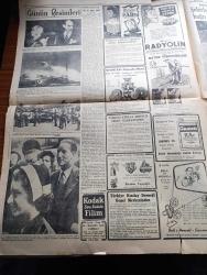 Cumhuriyet Gazetesi - 28 Temmuz 1952 - Dünya Ahvali Hakkında Bir Hasbihal Yazan Abidin Daver Köşe Yazısı - İran Petrolüne Dair Görüşmeler Başlıyor - Yeni Zabıta Memurları Fotoğraf - Evita Peron Öldü - Yusuf İzzeddin'in Kızları Geldi - Grekoromen Güreşlerinde Takımımız Elimine Oldu - Rüyam Kotrası Çanakkale'den Geçti - Zatopek Altın Madalya Alırken Fotoğraf - Hayvan Çiftliği Yazan George Orwel Yazı Dizisi - Bir Hediye Yazanlar Bedri Rahmi Eyüboğlu Köşe Yazısı - Rüyam Atlantiği Nasıl Geçti Yazan Vedad Abud Yazı Dizisi - Ruh Gurbetinde Yazan Kerime Nadir Yazı Dizisi - Nahaş Paşa'nın Dönüşü Yazan Ömer Sami Coşar - Romanya'da Ermenilerin Tehciri - Gümülcine'de Celal Bayar Lisesi - İstanbul Havalimanı Cumhuriyet Bayramı'nda Açılacak - Nuri Boytor'un Son Güreşlere Dair Demeci - Metropoliten Müzesi Yazan Zeynel Akkoç - Günün Resimleri - Radyolin Dünyanın En Antiseptik Diş Macunu - Tozfatin Zambo Çocuk Maması - Siera Radyoları - Hoover Elektrikli Süpürge - Kodak Film - Bergougnan Lastikleri