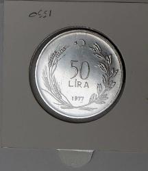 1977 FAO 50 Lira Herkese Ekmek ve Konut (9gr 830 ayar gümüş)  8748