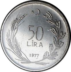 1977 FAO 50 Lira Herkese Ekmek ve Konut (9gr 830 ayar gümüş)  8748