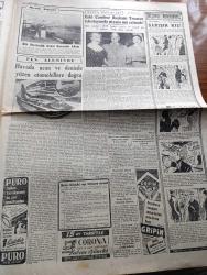 Cumhuriyet Gazetesi - 21 Ekim 1953 - Kayıtsız Şartsız Yazan Nadir Nadi Köşe Yazısı - Komünistlerin Muhakemesi Dün 9 Dan 20 Ye Kadar Sürdü Fotoğraf -  Teknik Üniversite Dün Yeni Dersi Yılına Başladı - Başbakan Adnan Menderes Dün Teknik Üniversitede Konuşurken Fotoğraf - Amerika İsrail'e Yardımı Durdurdu - Atatürk'ün Muvakkat Kabri 4 Kasım'da Açılacak - İskenderun'da Deniz Tesislerine Dün Törenle Bayrağımız Çekildi - Basketbolda Yugoslavyayı 65 63 Yendik - Hilton Otelinin Çatısı Kapatıldı - Büyükçekmecenin İlçe Olması Teklif Ediliyor - Ezher'de Okuyan İnkılap Düşmanı Türk Talebeleri - Müslüman Kardeşler Cemiyeti - Ana Kalbi Bu Akşam Melek Sinemasında - Deli Futbolcu Bu Akşam Lüks Sinemasında - Yeni Ses Opereti Yutmazoğlu - Nazım Hikmet - Mihri Belli - Ruhi Su - Sevim Tarı - Türkiye Komünist Partisi - Zeki Baştimar - Yeni Parker 51 Dolma Kalem -  Veritas Dikiş Nakış Makineleri