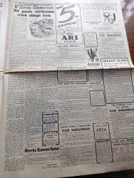 Cumhuriyet Gazetesi - 21 Ekim 1953 - Kayıtsız Şartsız Yazan Nadir Nadi Köşe Yazısı - Komünistlerin Muhakemesi Dün 9 Dan 20 Ye Kadar Sürdü Fotoğraf -  Teknik Üniversite Dün Yeni Dersi Yılına Başladı - Başbakan Adnan Menderes Dün Teknik Üniversitede Konuşurken Fotoğraf - Amerika İsrail'e Yardımı Durdurdu - Atatürk'ün Muvakkat Kabri 4 Kasım'da Açılacak - İskenderun'da Deniz Tesislerine Dün Törenle Bayrağımız Çekildi - Basketbolda Yugoslavyayı 65 63 Yendik - Hilton Otelinin Çatısı Kapatıldı - Büyükçekmecenin İlçe Olması Teklif Ediliyor - Ezher'de Okuyan İnkılap Düşmanı Türk Talebeleri - Müslüman Kardeşler Cemiyeti - Ana Kalbi Bu Akşam Melek Sinemasında - Deli Futbolcu Bu Akşam Lüks Sinemasında - Yeni Ses Opereti Yutmazoğlu - Nazım Hikmet - Mihri Belli - Ruhi Su - Sevim Tarı - Türkiye Komünist Partisi - Zeki Baştimar - Yeni Parker 51 Dolma Kalem -  Veritas Dikiş Nakış Makineleri