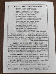22 NİSAN 2003 - TAKVİM YAPRAĞI - DOĞUM GÜNÜ HEDİYESİ - BÜYÜK SAATLİ MAARİF TAKVİMİ - NAPOLEON - ÜMİT YAŞAR OĞUZCAN - GAZİ MUSTAFA KEMAL ATATÜRK - DÜNYA GÜNÜ - VİRTİÖZ YEHUDİ MENUHİN'İN DOĞUMU - SİİRT RAMAN DAĞ'INDA PETROL BULUNDU