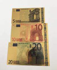 ALTIN VARAK EURO BANKNOT HATIRA PARA SETİ (7 ADET)