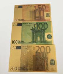 ALTIN VARAK EURO BANKNOT HATIRA PARA SETİ (7 ADET)