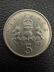 Birleşik Krallık 5 Pence 1971 İngiltere