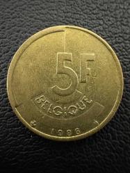 Belçika 5 Frank 1986