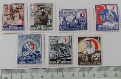 1944-45 TÜRKİYE KIZILAY CEMİYETİ PULLARI (KIZILAYIN BAŞARILARI) MNH TAM SERİ EEE1A1A1 2024 KATALOK DEĞERİ;4.000.00TL ÇOK ÇOK NADİR
