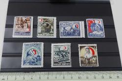 1944-45 TÜRKİYE KIZILAY CEMİYETİ PULLARI (KIZILAYIN BAŞARILARI) MNH TAM SERİ EEE1A1A1 2024 KATALOK DEĞERİ;4.000.00TL ÇOK ÇOK NADİR